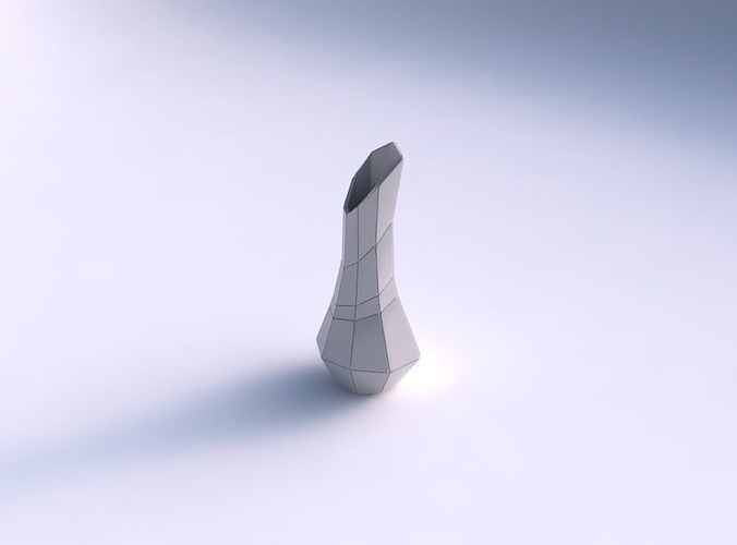 Vase top bent hexagon 2 with large plates