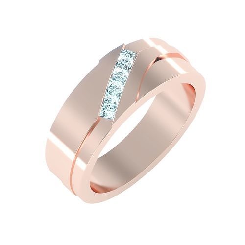 solitaire wedding engagement men ring 3dm render detail 3D print model