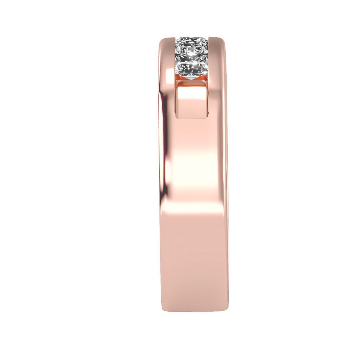 solitaire wedding engagement men ring 3dm render detail 3D print model_5