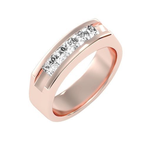 solitaire wedding engagement men ring 3dm render detail 3D print model