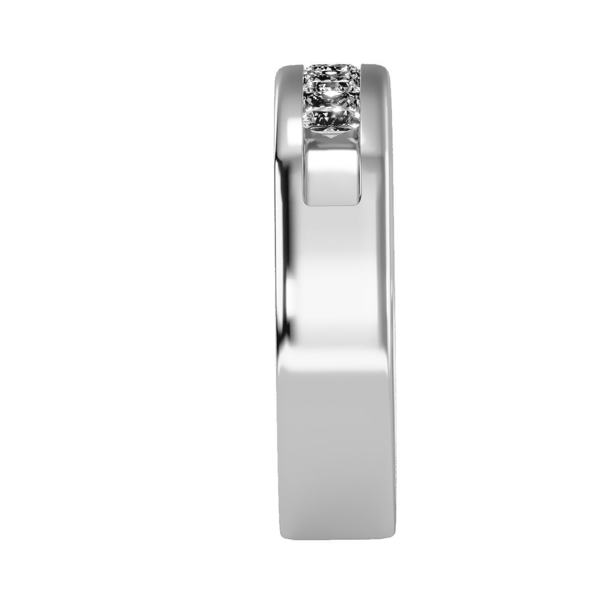 solitaire wedding engagement men ring 3dm render detail 3D print model_10