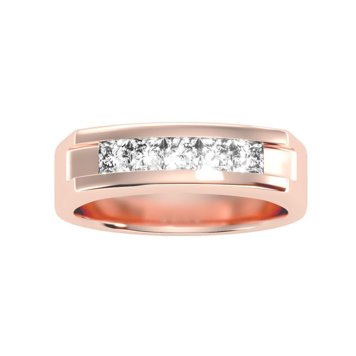 solitaire wedding engagement men ring 3dm render detail 3D print model_6