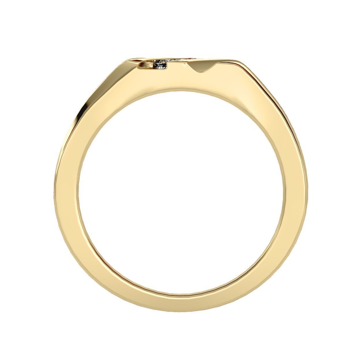 solitaire wedding engagement men ring 3dm render detail 3D print model_12