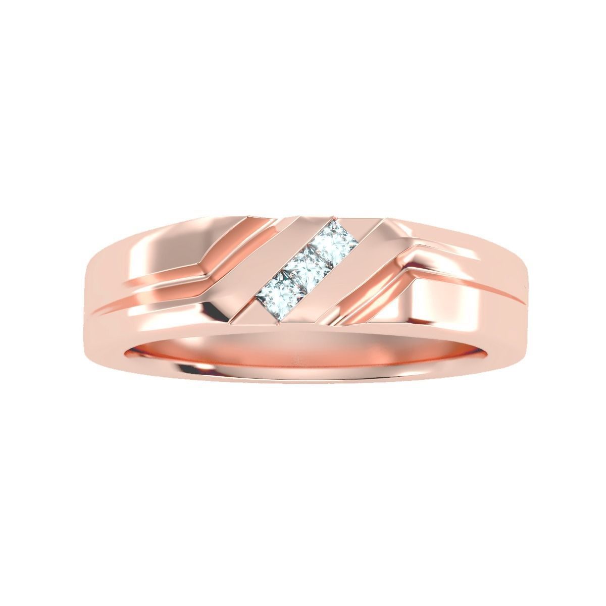 solitaire wedding engagement men ring 3dm render detail 3D print model_6