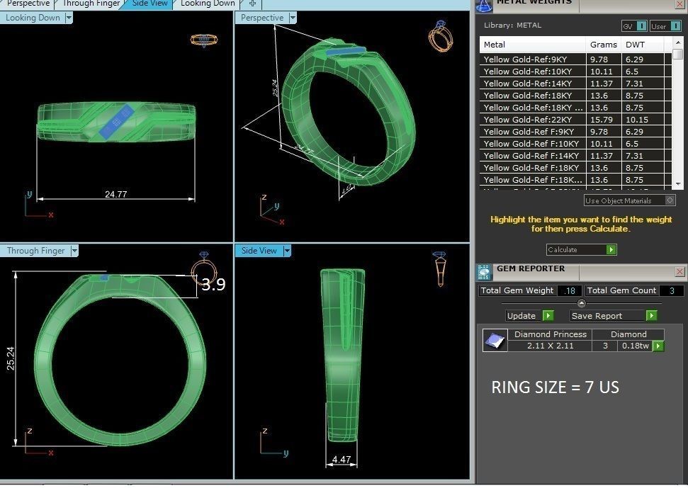 solitaire wedding engagement men ring 3dm render detail 3D print model_16