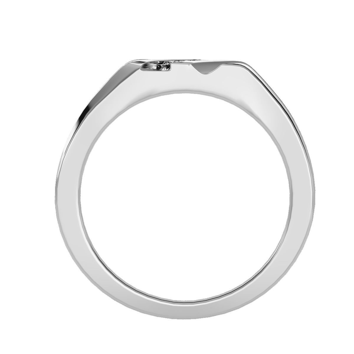 solitaire wedding engagement men ring 3dm render detail 3D print model_8