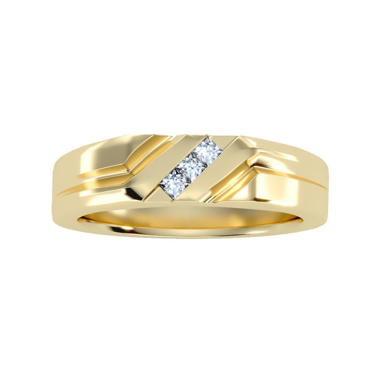 solitaire wedding engagement men ring 3dm render detail 3D print model_15