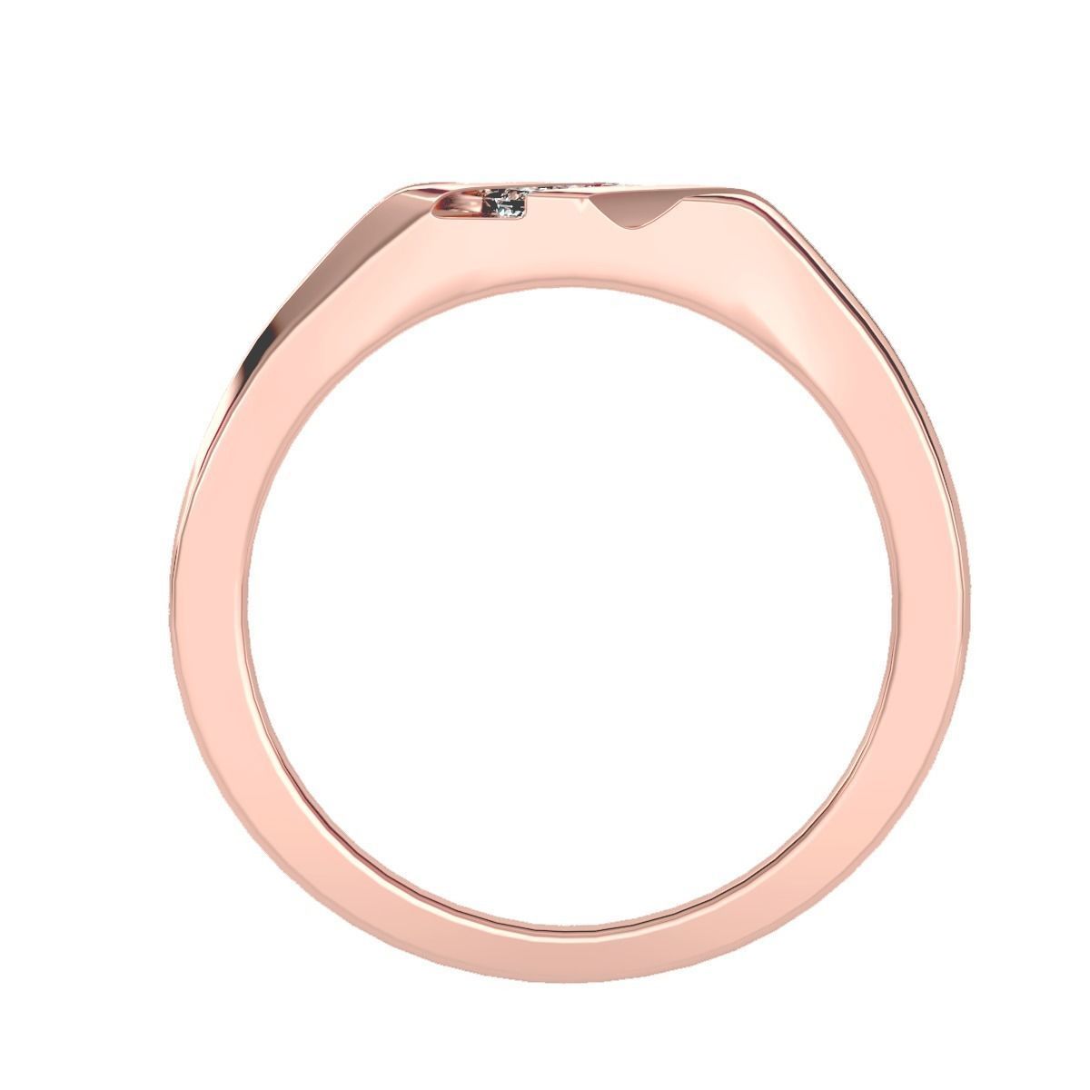 solitaire wedding engagement men ring 3dm render detail 3D print model_2