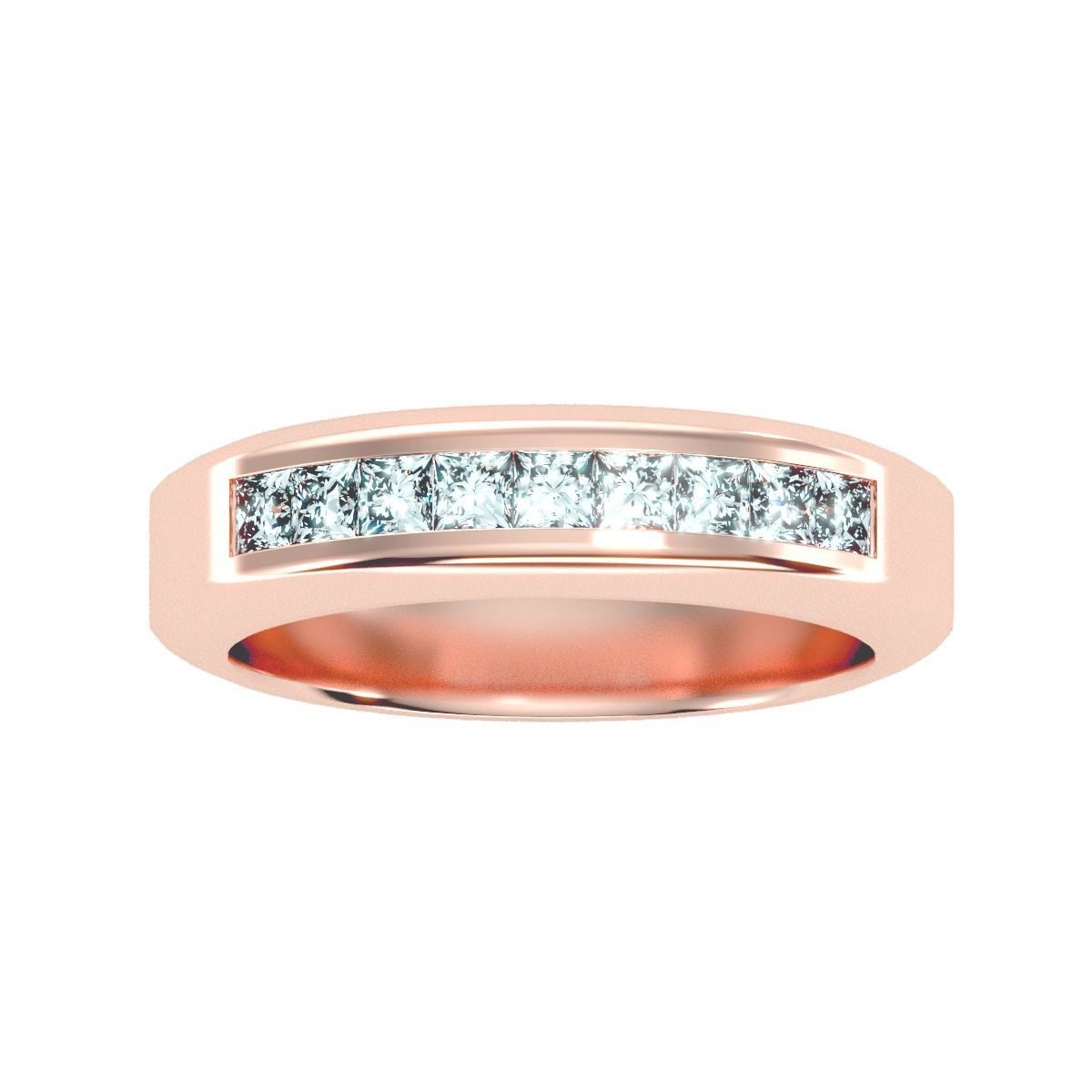 solitaire wedding engagement men ring 3dm render deta 3D print model_6