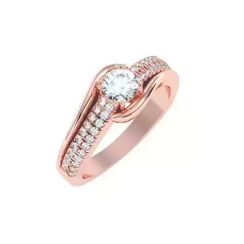 solitaire wedding engagement women ring 3dm render detail