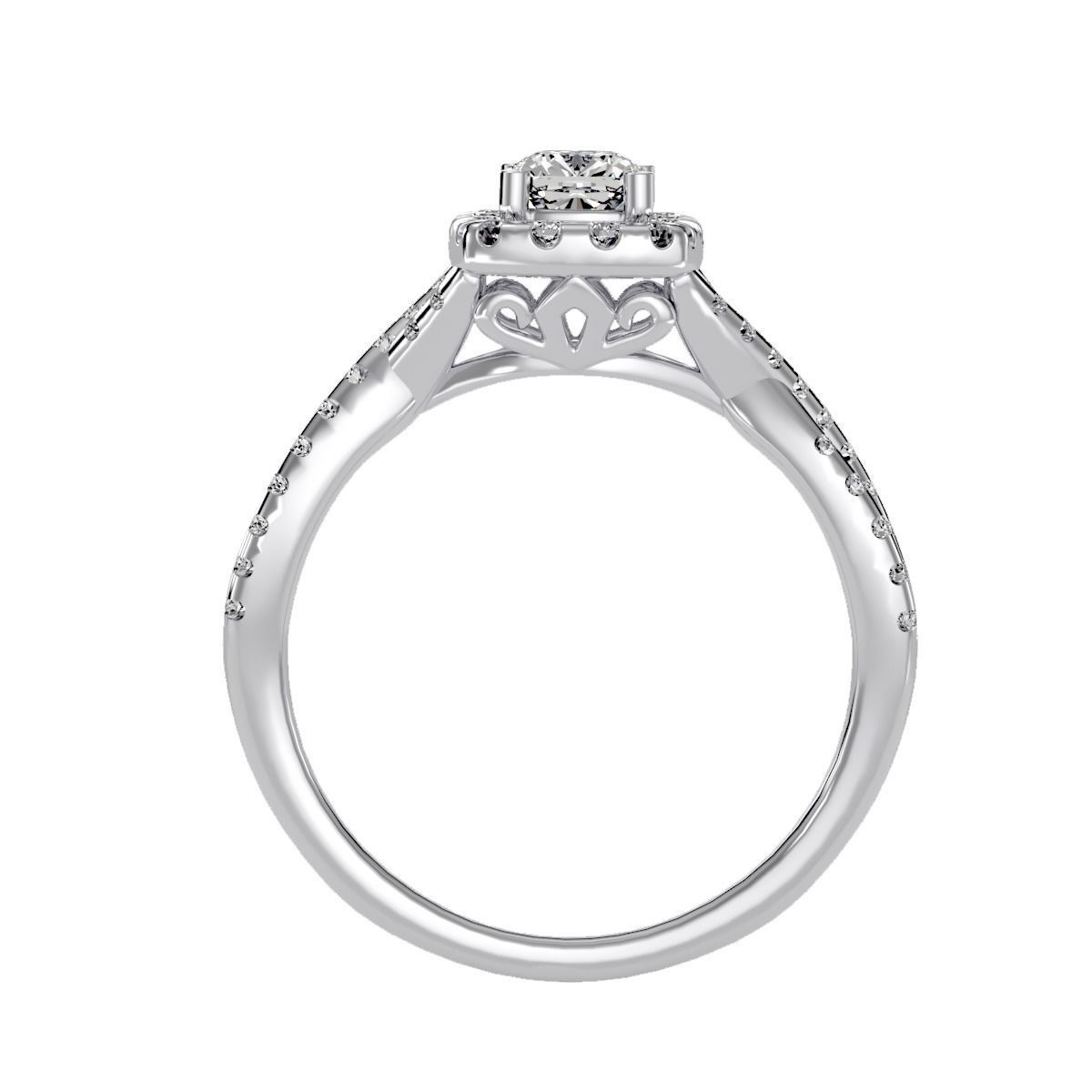 solitaire wedding engagement women ring 3dm render detail 3D print model_5