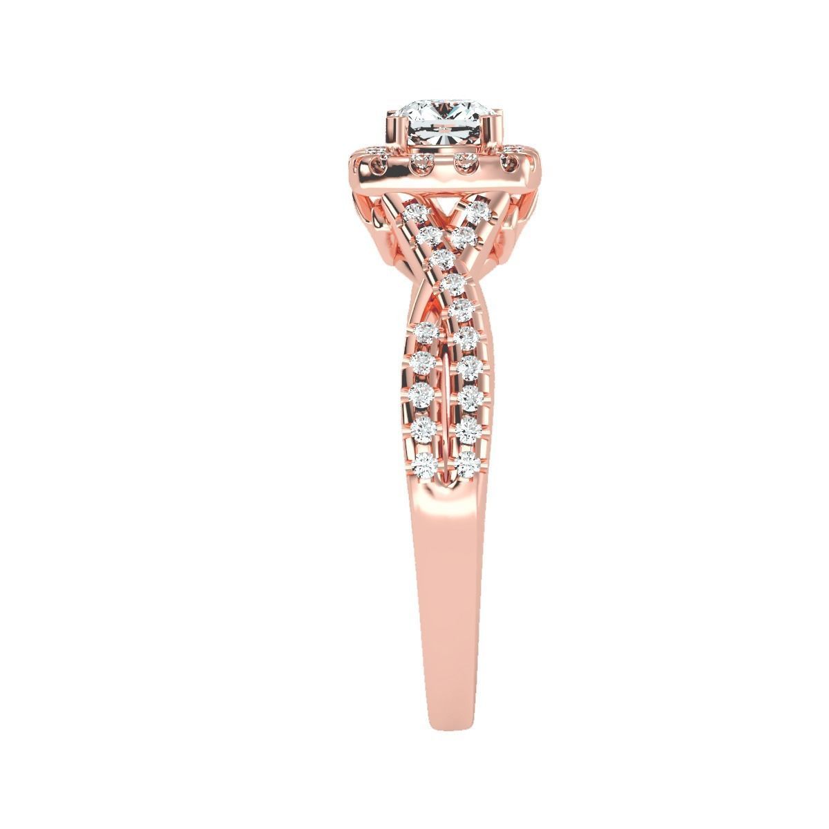 solitaire wedding engagement women ring 3dm render detail 3D print model_3