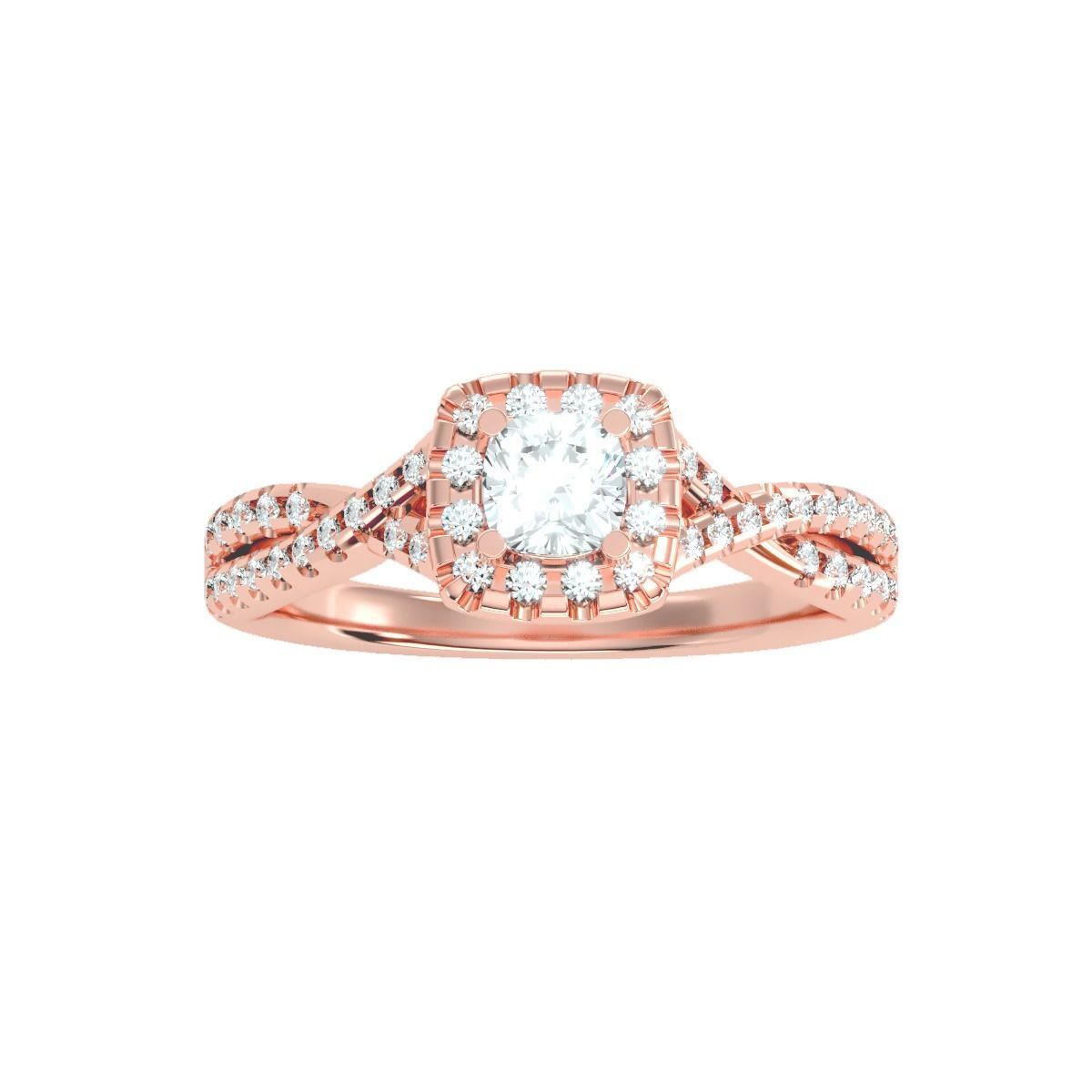 solitaire wedding engagement women ring 3dm render detail 3D print model_4