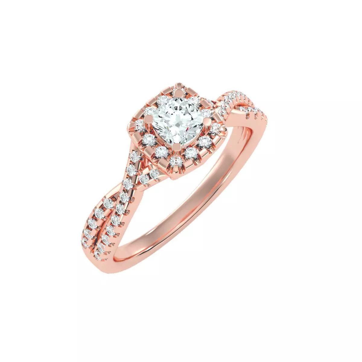 solitaire wedding engagement women ring 3dm render detail 3D print model_0