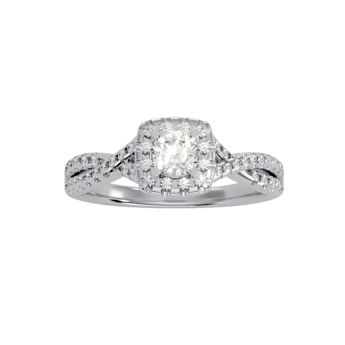 solitaire wedding engagement women ring 3dm render detail 3D print model_8
