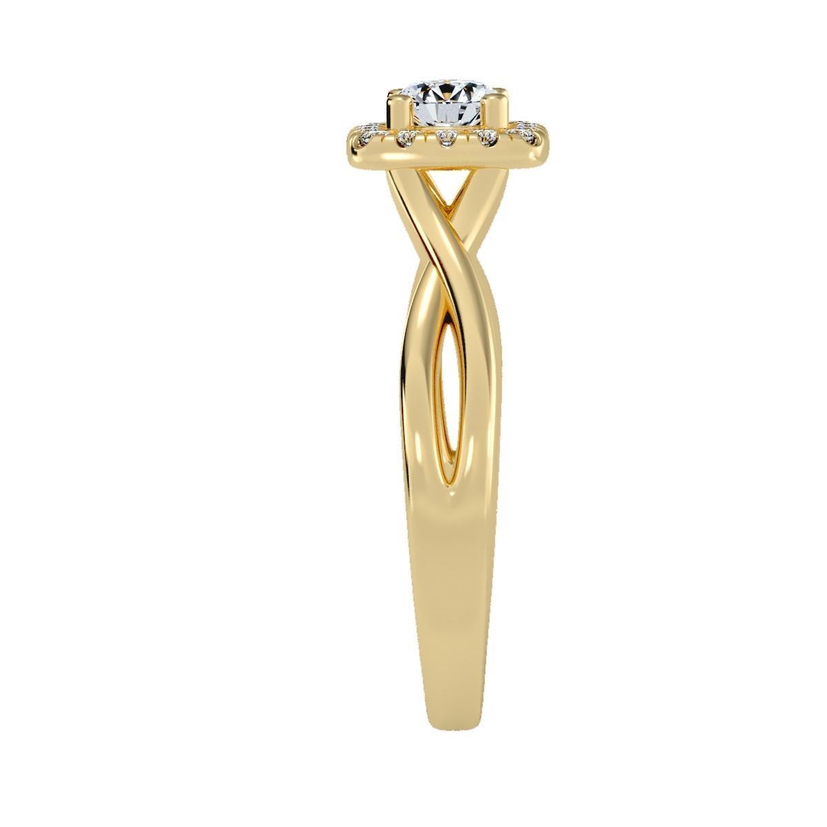 solitaire wedding engagement women ring 3dm render detail 3D print model_14