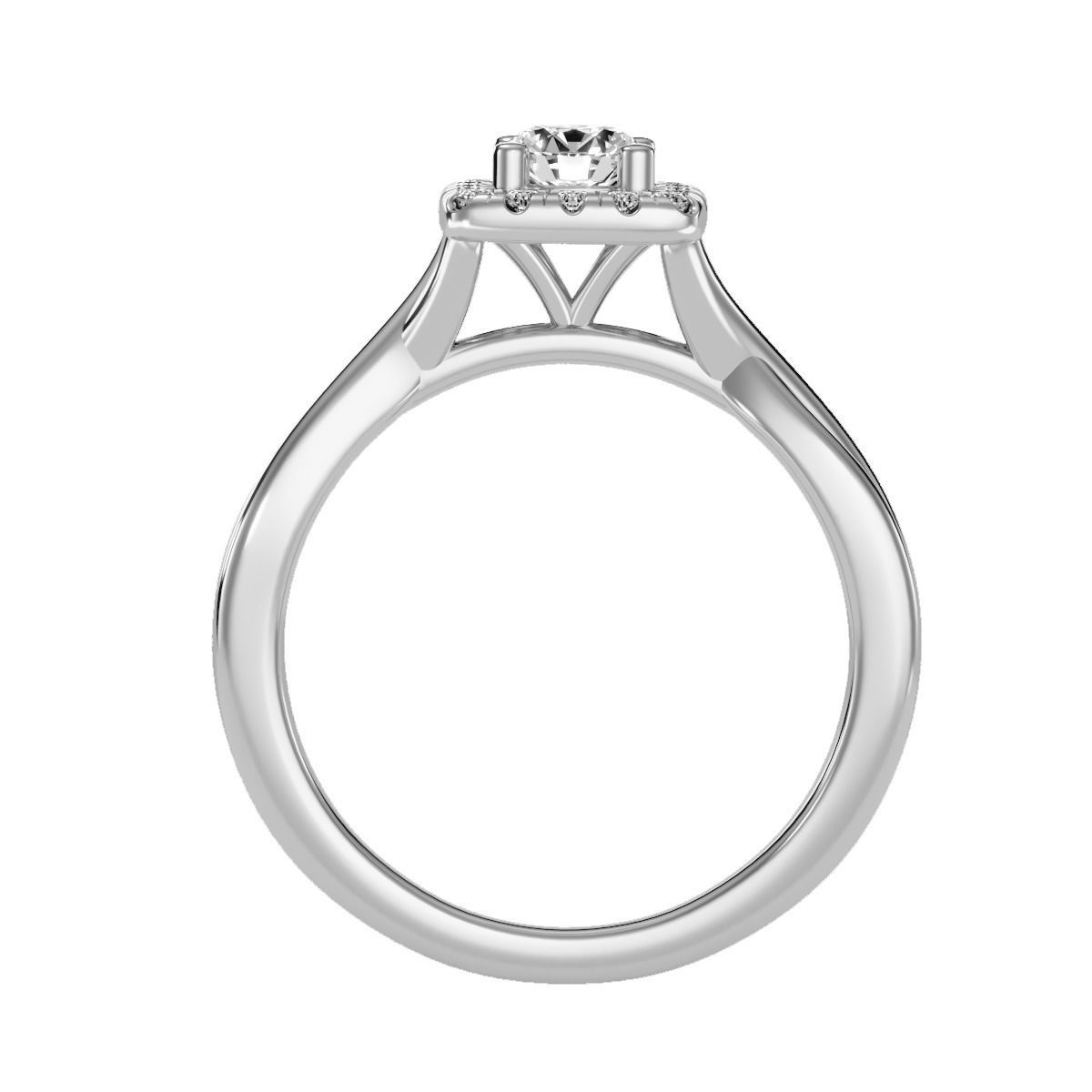 solitaire wedding engagement women ring 3dm render detail 3D print model_8