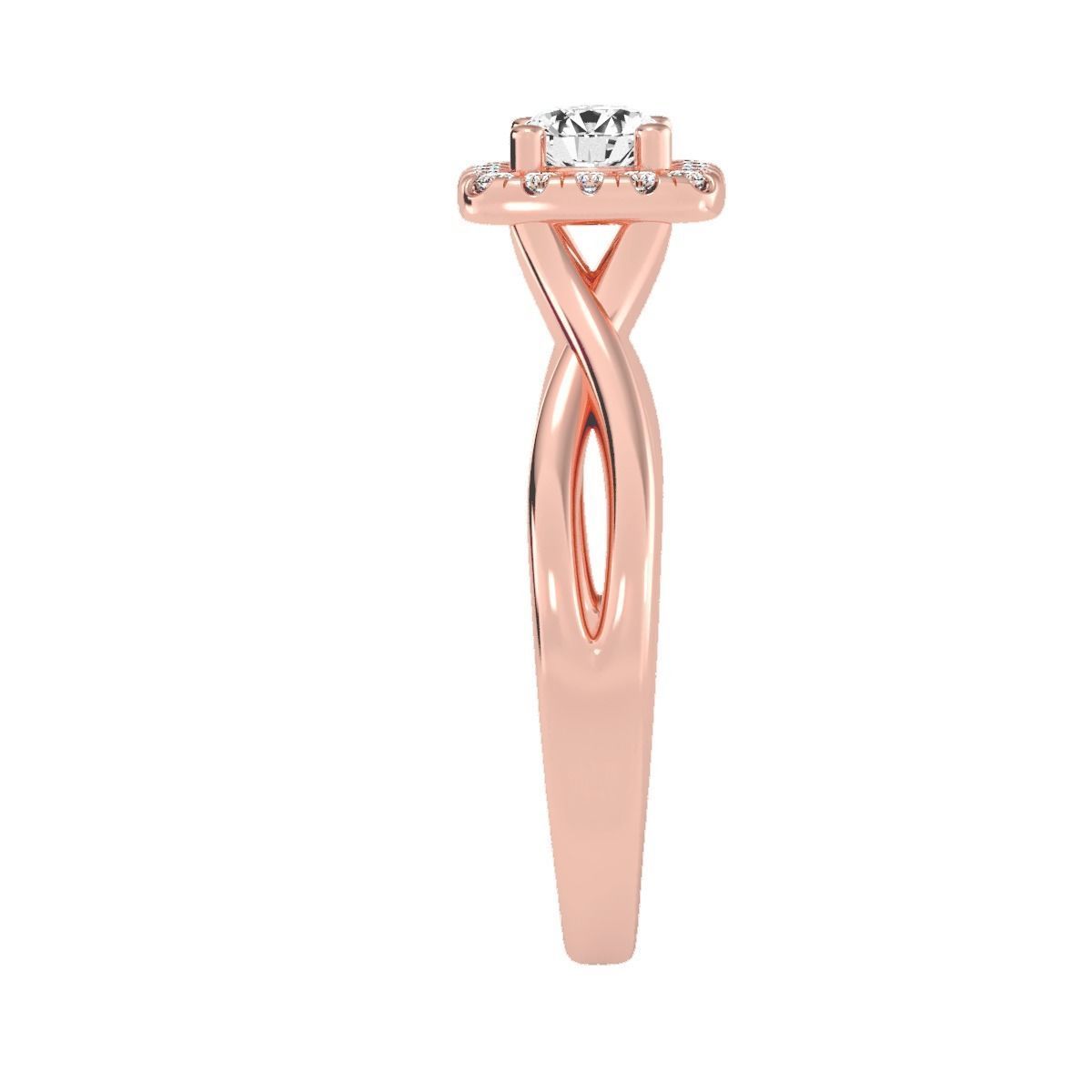 solitaire wedding engagement women ring 3dm render detail 3D print model_4