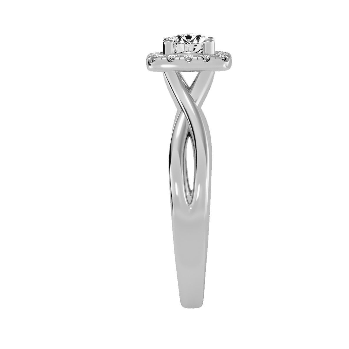 solitaire wedding engagement women ring 3dm render detail 3D print model_10