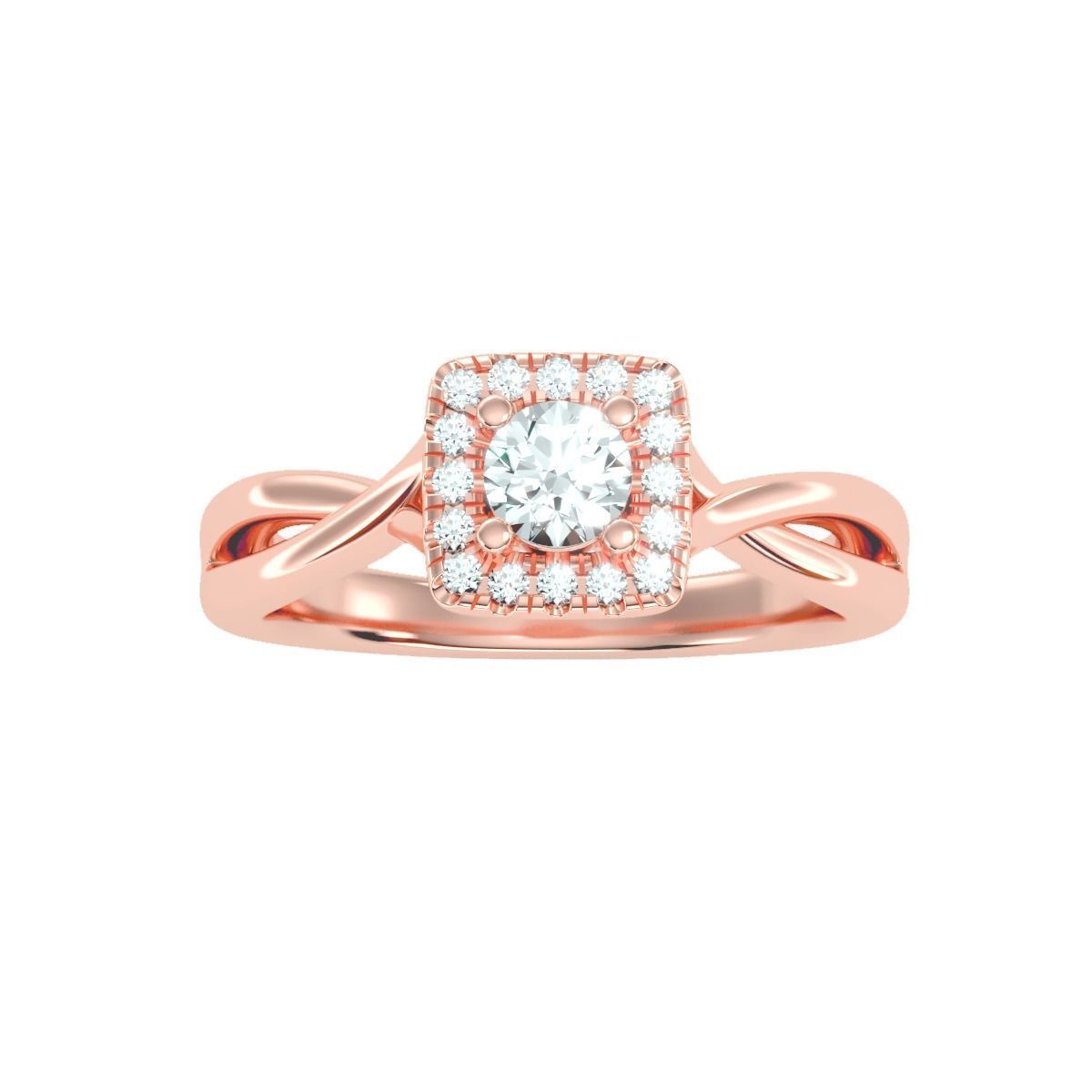solitaire wedding engagement women ring 3dm render detail 3D print model_6