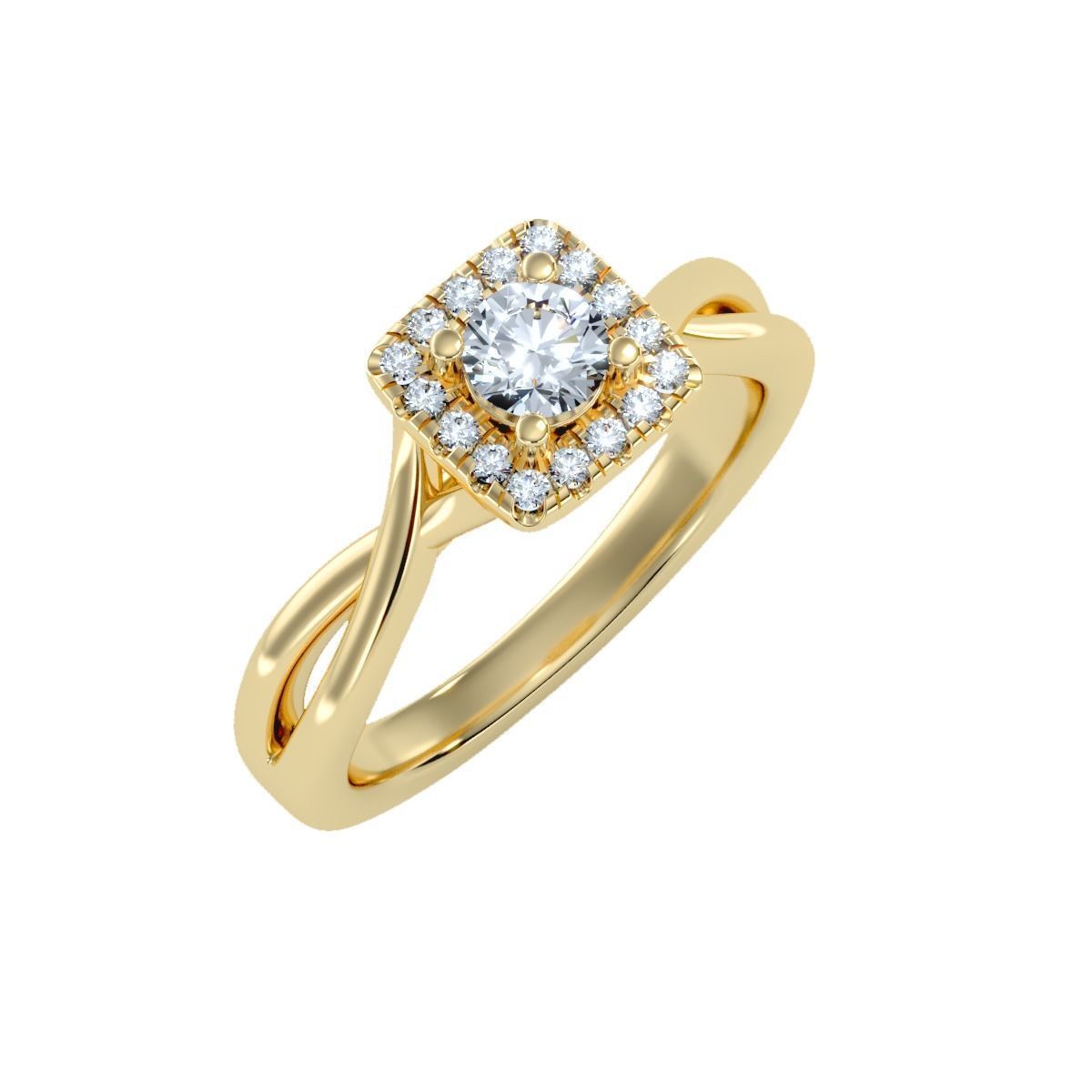solitaire wedding engagement women ring 3dm render detail 3D print model_13
