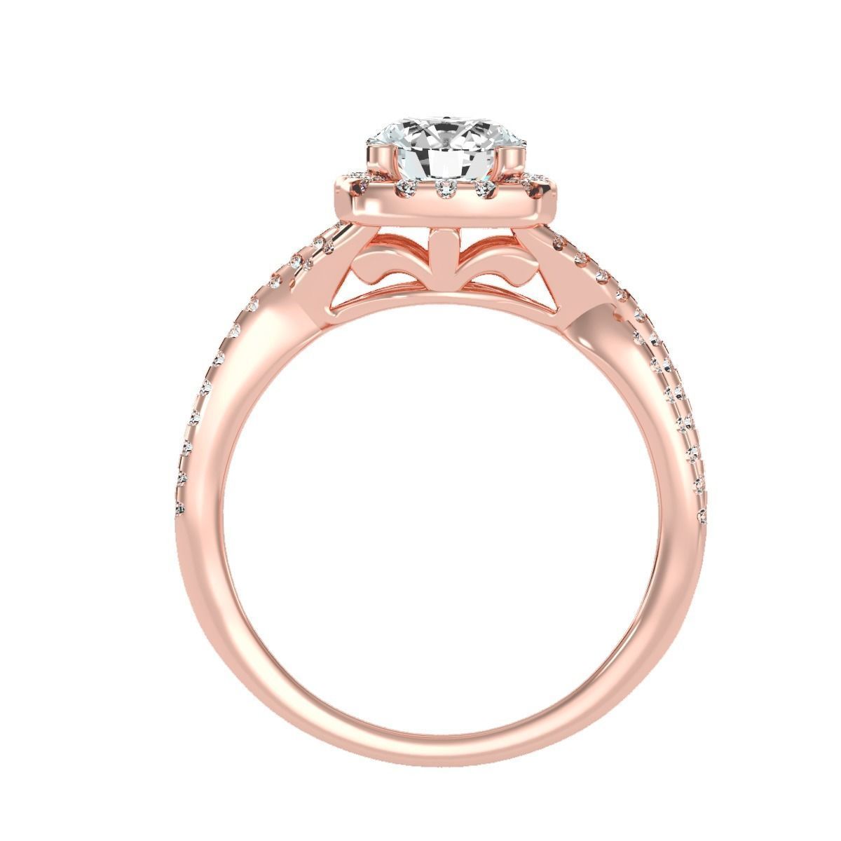 solitaire wedding engagement women ring 3dm render detail 3D print model_3