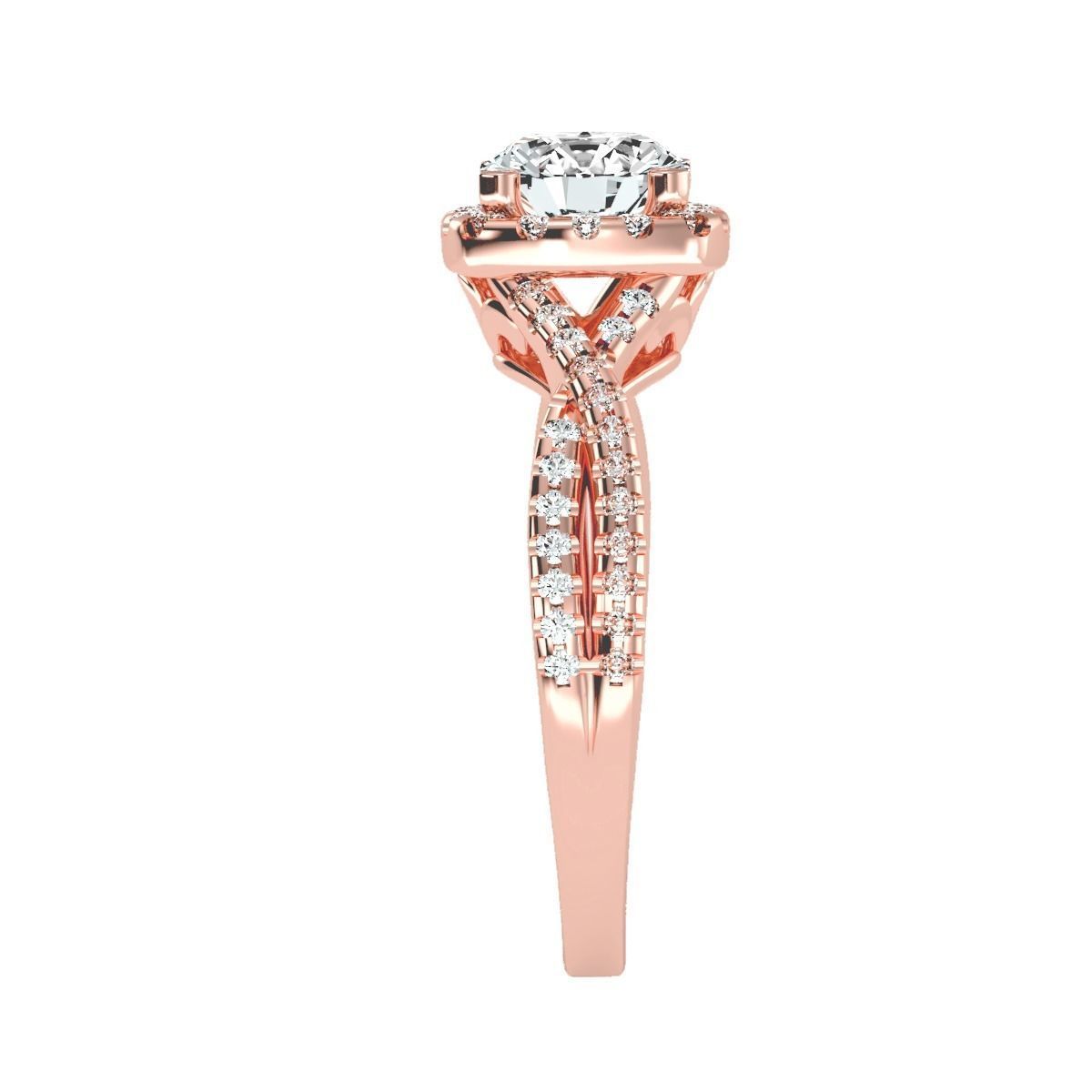 solitaire wedding engagement women ring 3dm render detail 3D print model_6