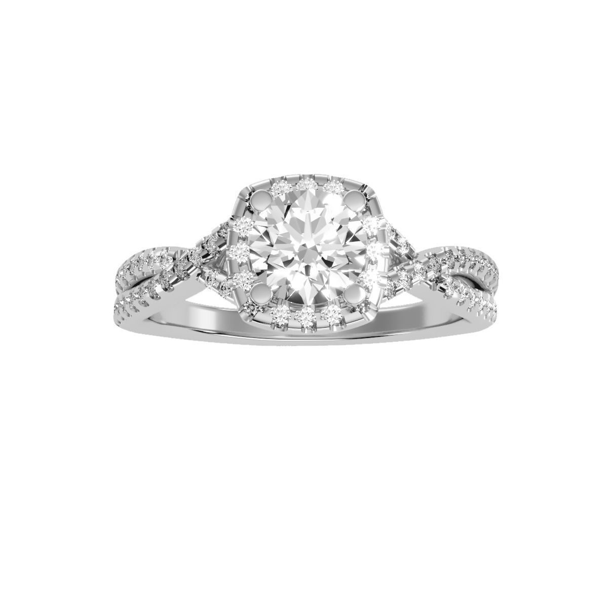 solitaire wedding engagement women ring 3dm render detail 3D print model_12