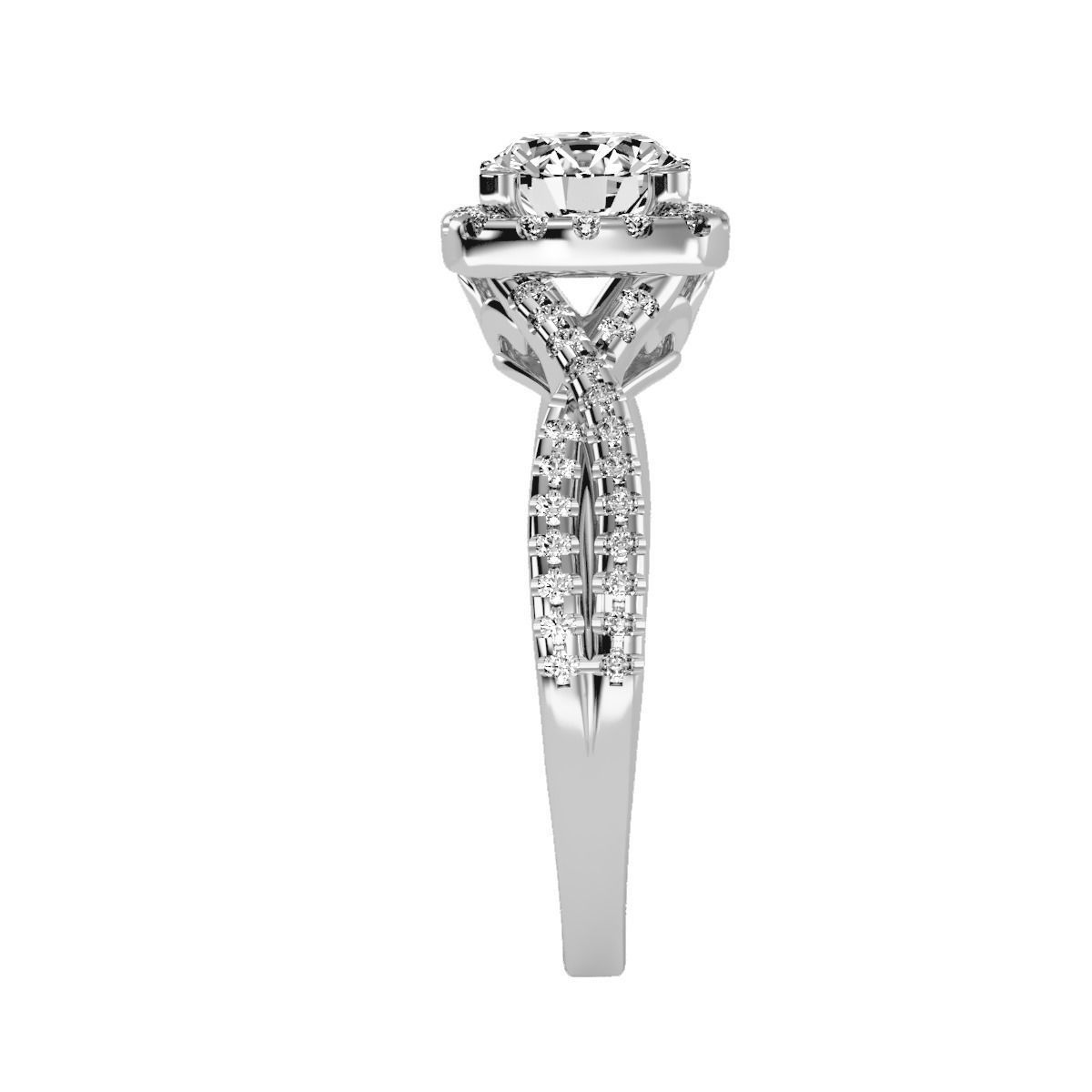 solitaire wedding engagement women ring 3dm render detail 3D print model_11