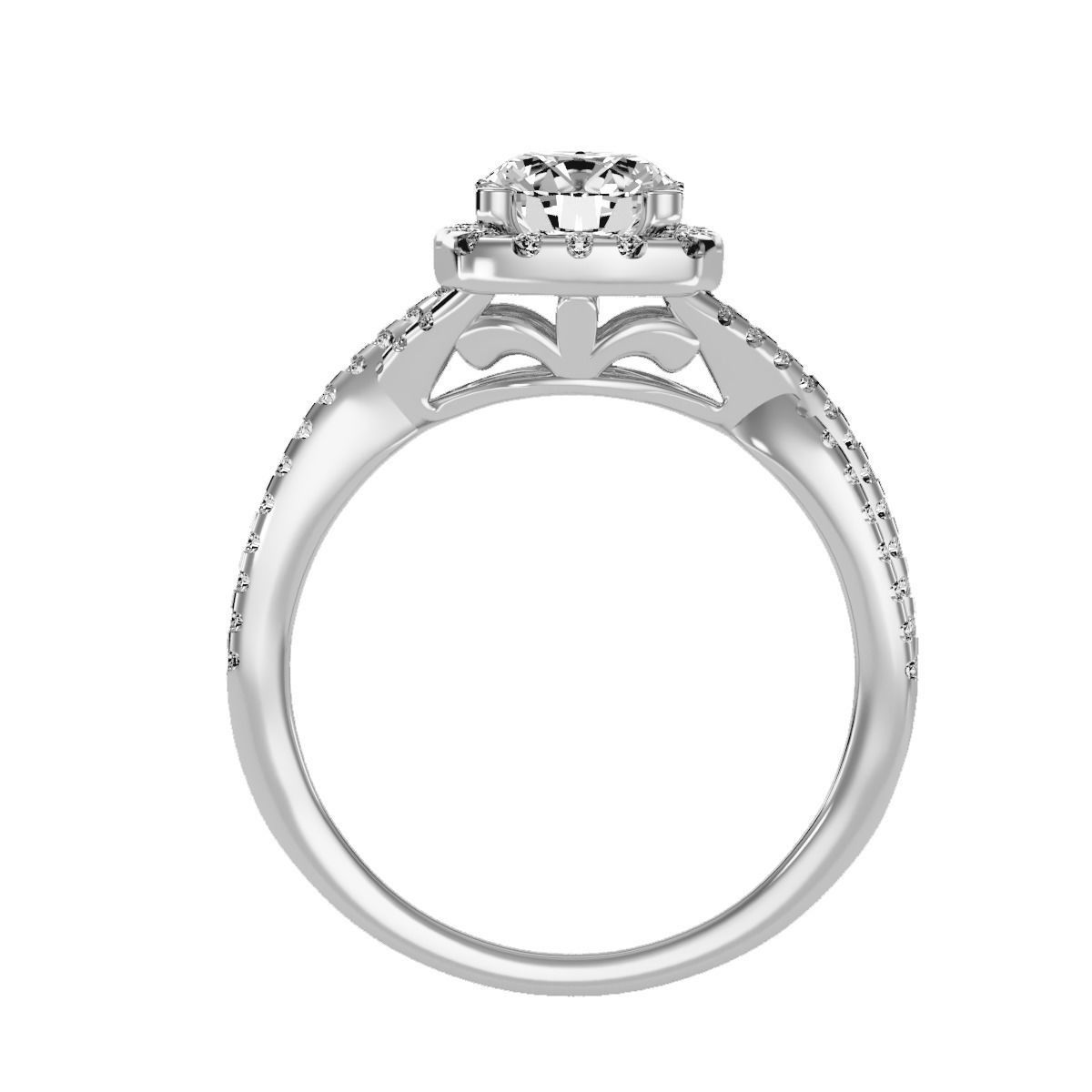 solitaire wedding engagement women ring 3dm render detail 3D print model_9