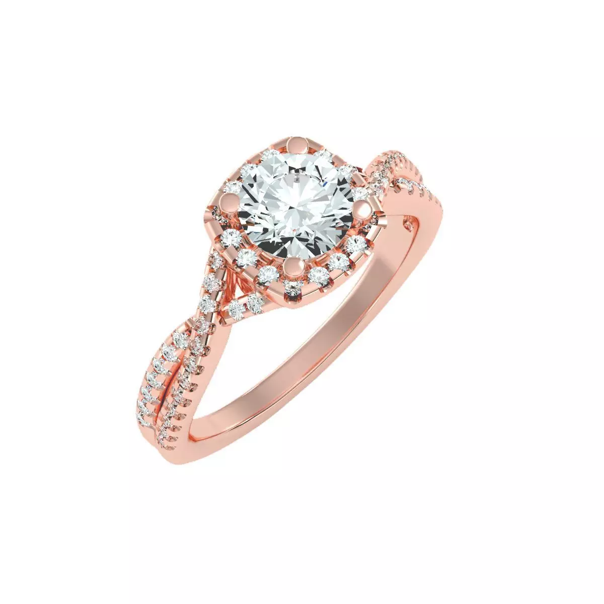 solitaire wedding engagement women ring 3dm render detail 3D print model_0