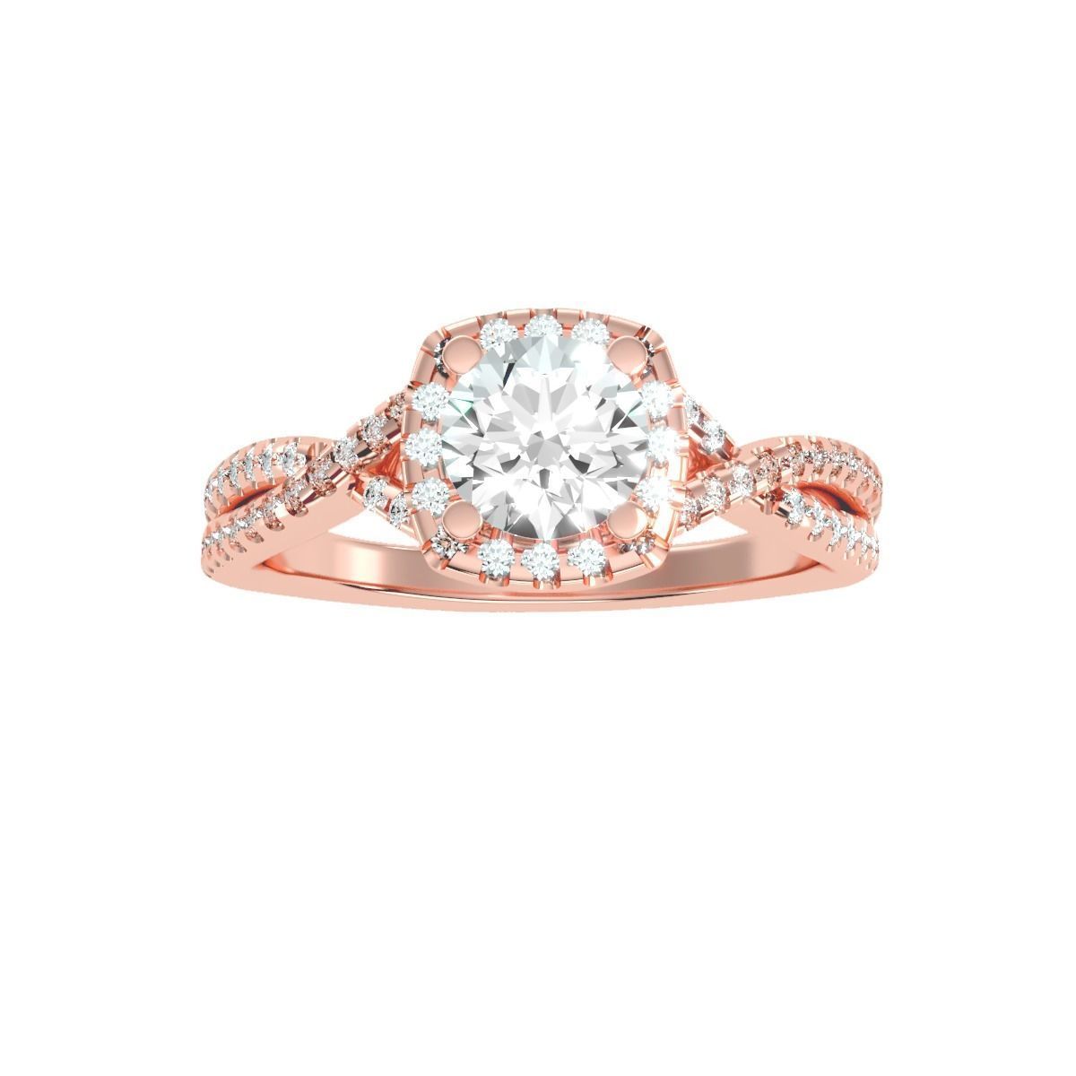 solitaire wedding engagement women ring 3dm render detail 3D print model_8