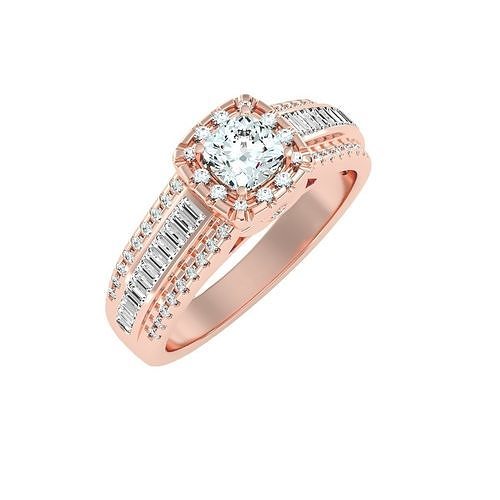 solitaire wedding engagement women ring 3dm render detail 3D print model