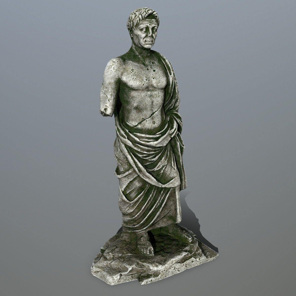 statue roman Low-poly 3D model_2