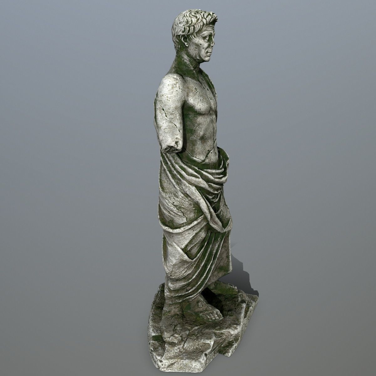 statue roman Low-poly 3D model_3