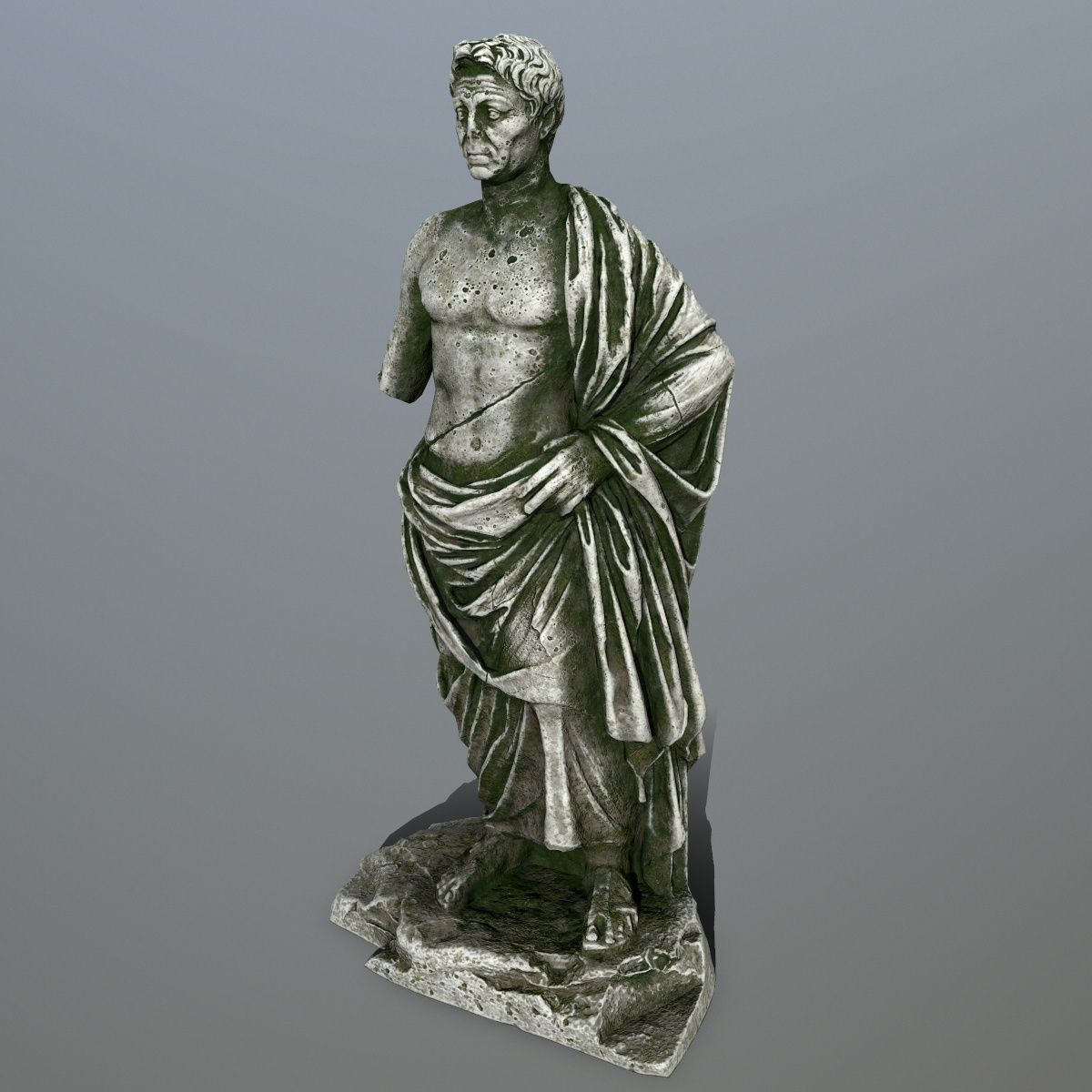 statue roman Low-poly 3D model_7