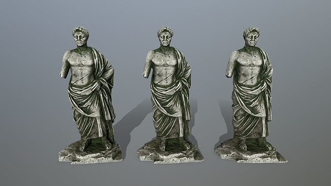 statue roman Low-poly 3D model