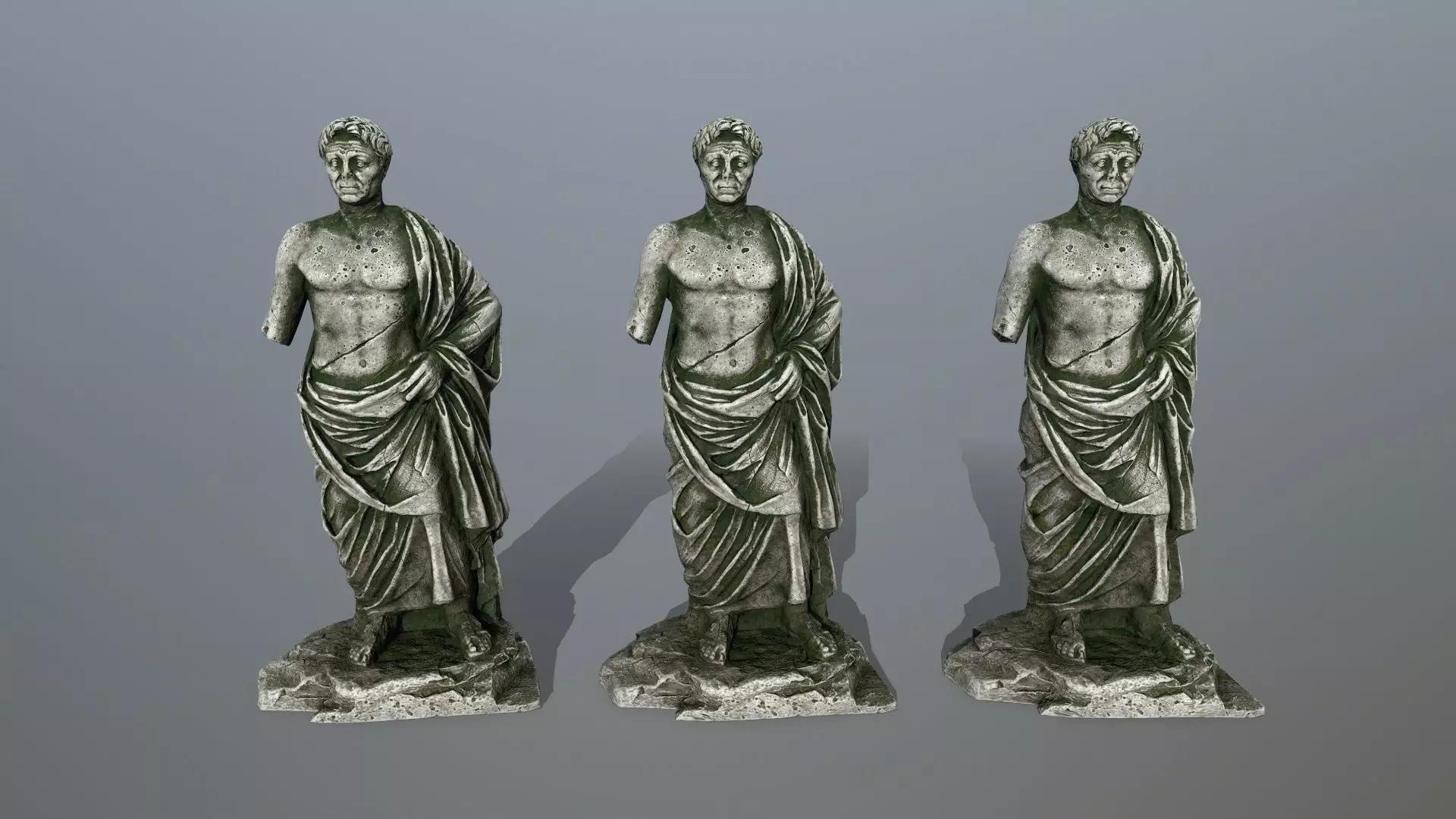 statue roman Low-poly 3D model_0