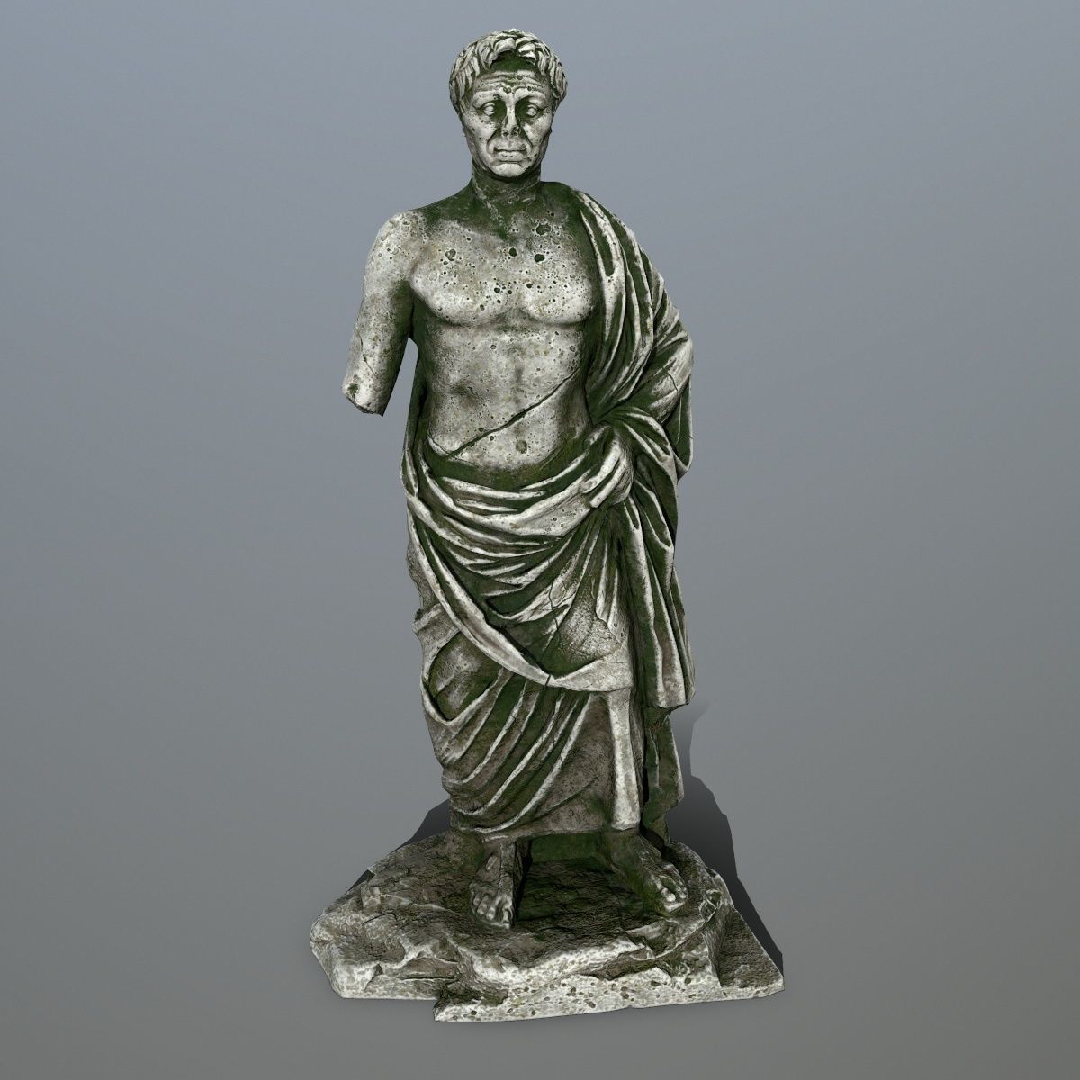 statue roman Low-poly 3D model_8