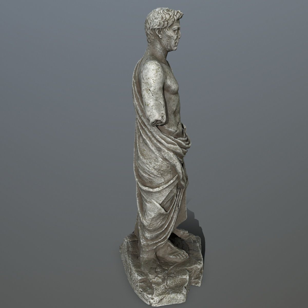 statue roman Low-poly 3D model_3