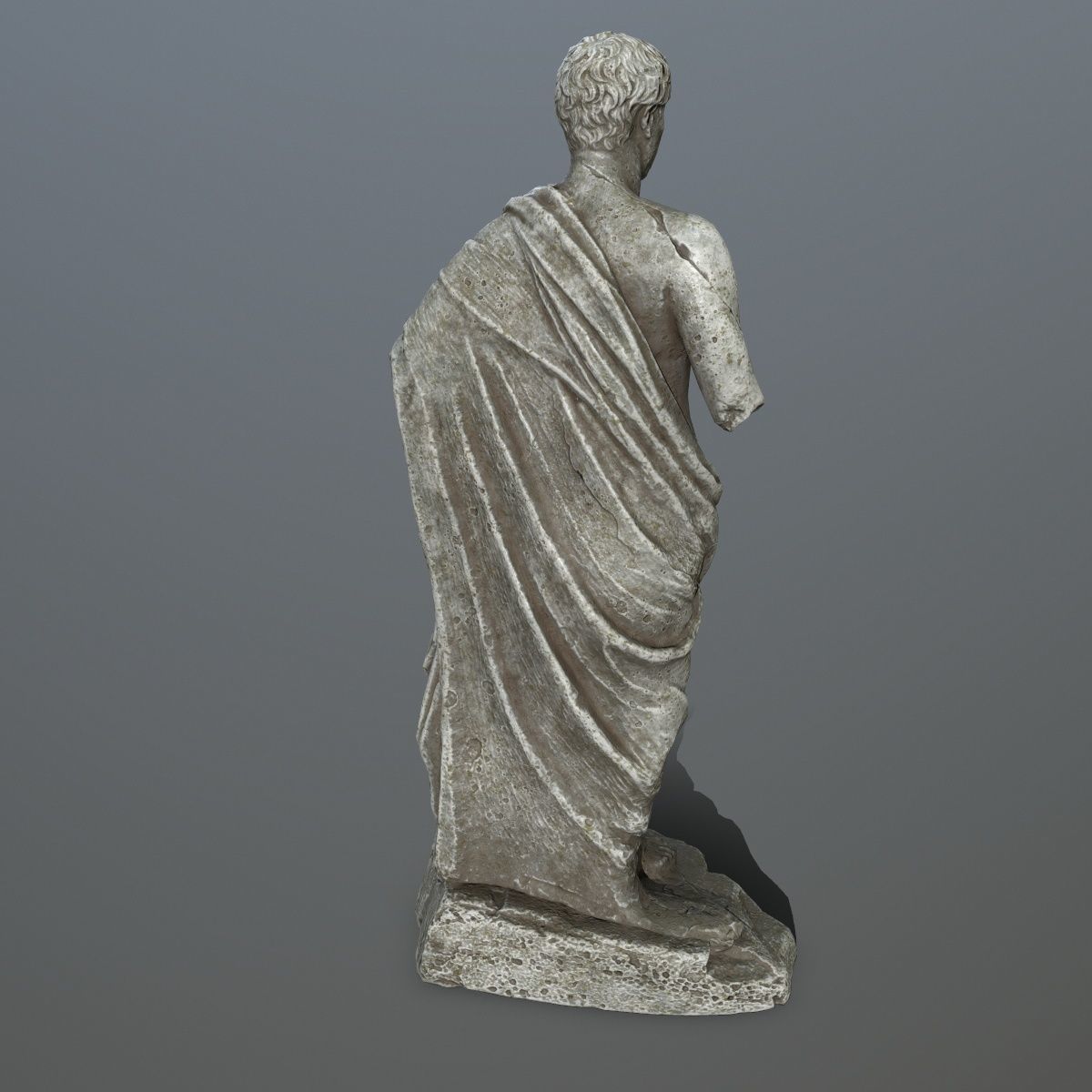 statue roman Low-poly 3D model_4