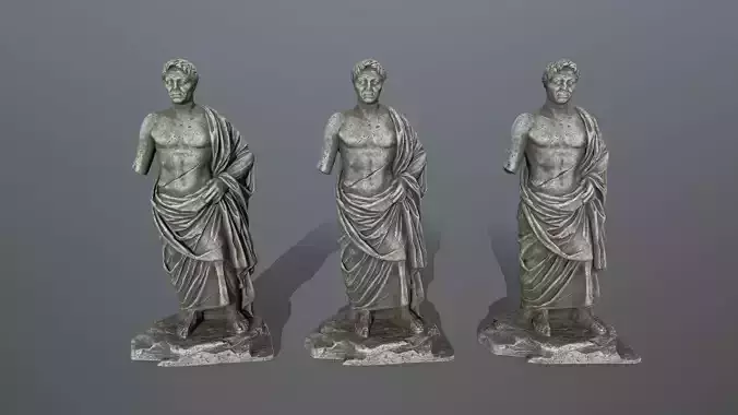 statue roman Low-poly 3D model