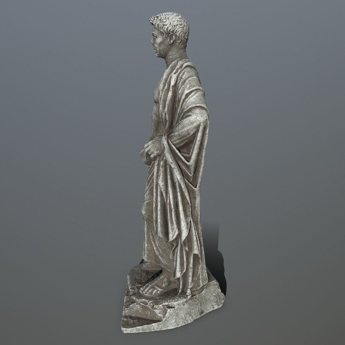 statue roman Low-poly 3D model_6