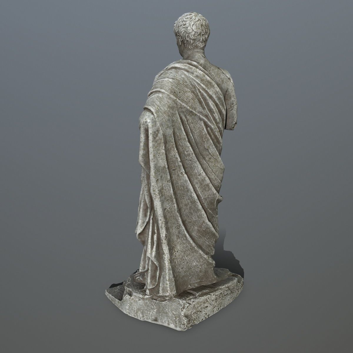 statue roman Low-poly 3D model_5