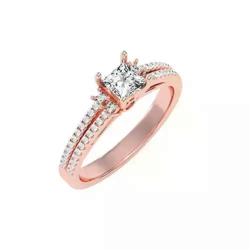 solitaire wedding engagement women ring 3dm render detail