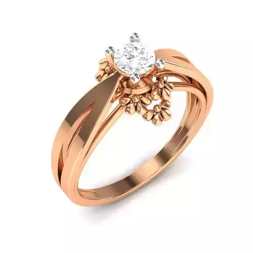 solitaire wedding engagement women ring 3dm render detail