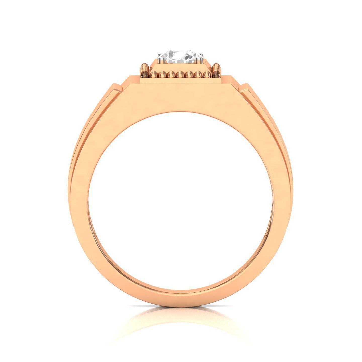 solitaire wedding engagement men ring 3dm render detail 3D print model_3