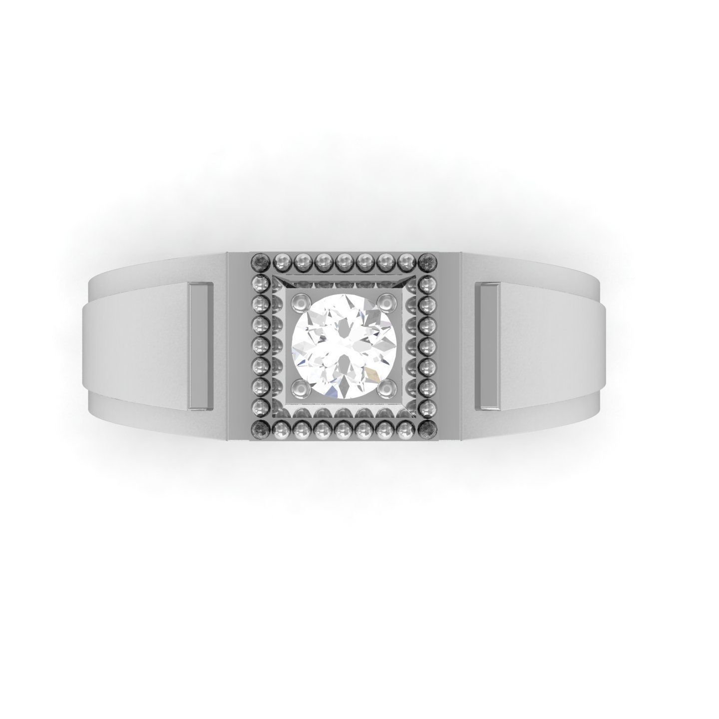 solitaire wedding engagement men ring 3dm render detail 3D print model_10