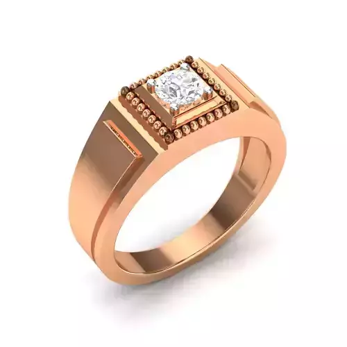 solitaire wedding engagement men ring 3dm render detail 3D print model