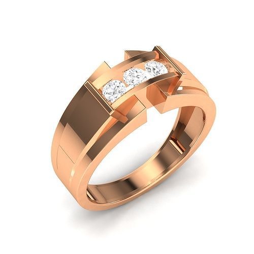 solitaire wedding engagement men ring 3dm render detail 3D print model
